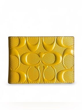 RARE Coach Embossed Patent Leather Card Holder